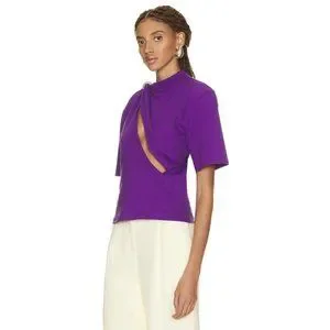 JACQUEMUS 売れ筋商品|||ジャクエムス Tシャツ トップス レディース Tops Purple Jacquemus | Tops | Jacquemus Le Tshirt Perola Purple Cut Out